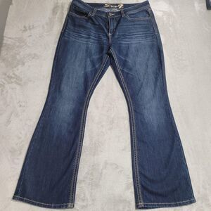 Seven7 Women's Skinny Jeans in Dark Blue Wash